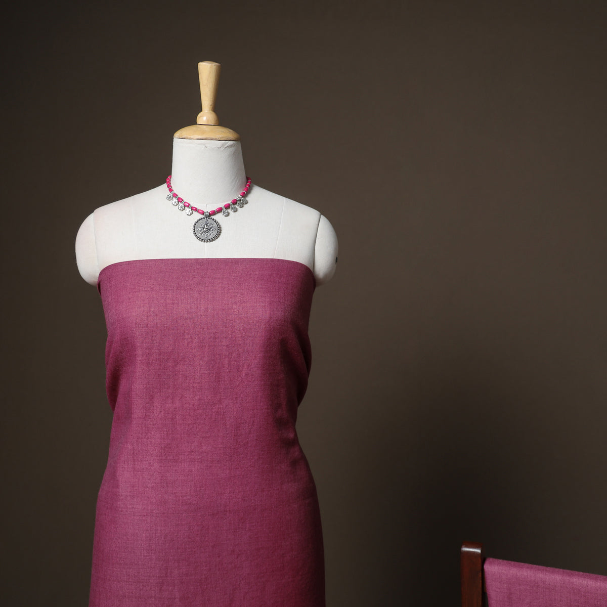 Plain Woolen Unstitched Dress Material: Kurta, Bottom with Dupatta 08