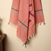 Pink - Handloom Fine Cotton Plain Bath Towel 12