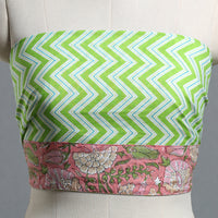 Green - Printed Cotton Blouse Piece 12