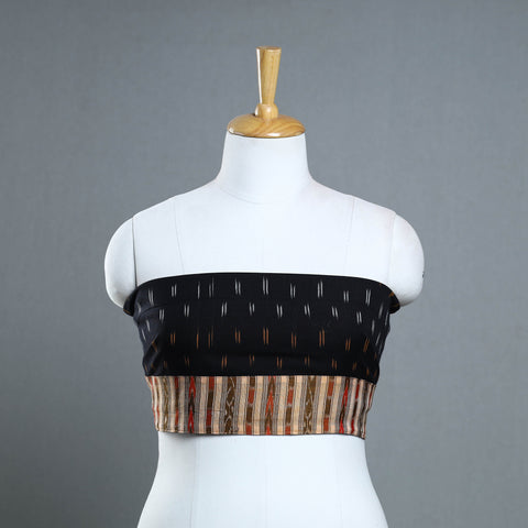 Black - Cotton Pochampally Ikat Blouse Piece 18