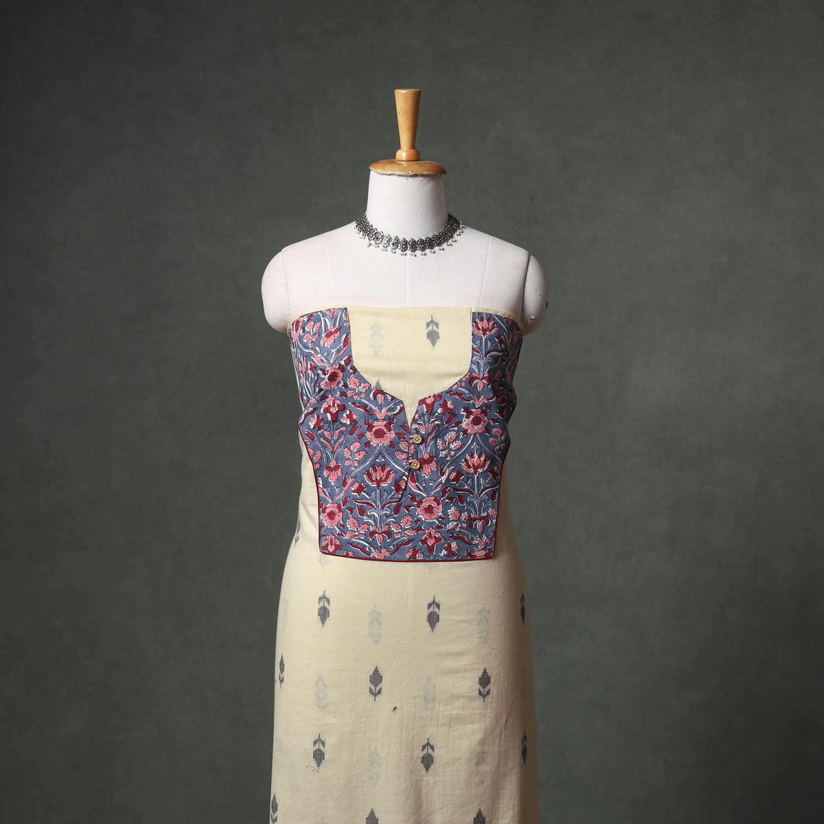 Patchwork Jacquard Buti Cotton Unstitched Kurta Material (2.5M) 99