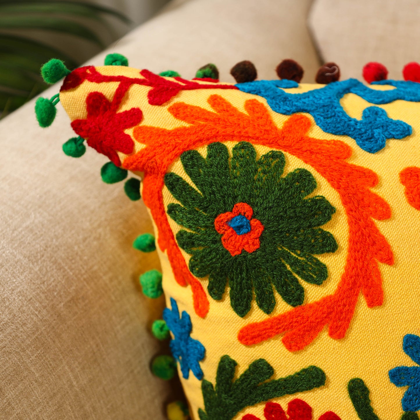 Suzani Embroidery Cushion Cover