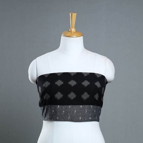 Black - Cotton Pochampally Ikat Blouse Piece 20