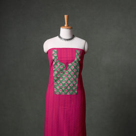 Patchwork Jacquard Buti Cotton Unstitched Kurta Material (2.5M) 100