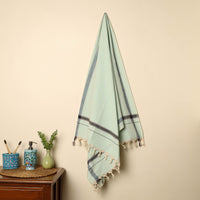 Green - Handloom Fine Cotton Plain Bath Towel 18