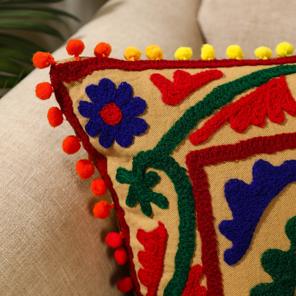 Suzani Embroidery Cushion Cover