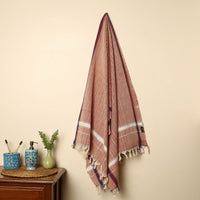 Orange - Handloom Fine Cotton Plain Bath Towel 19