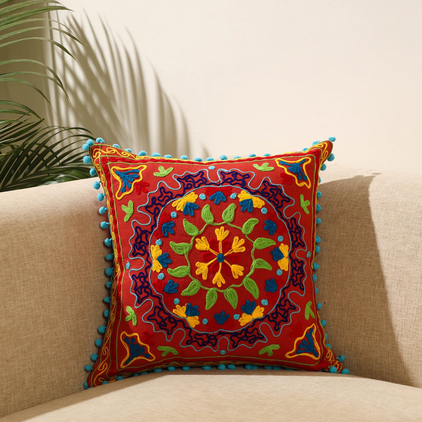 Suzani Embroidery Cushion Cover