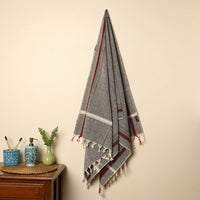 Grey - Handloom Fine Cotton Plain Bath Towel 21