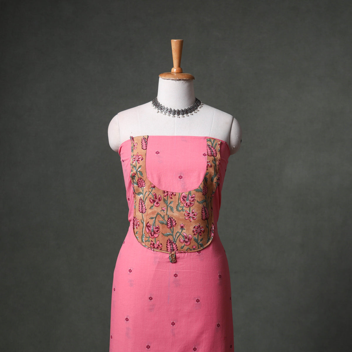 Patchwork Jacquard Buti Cotton Unstitched Kurta Material (2.5M) 103