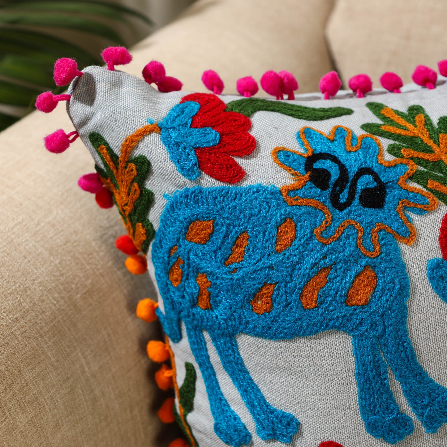 Suzani Embroidery Cushion Cover