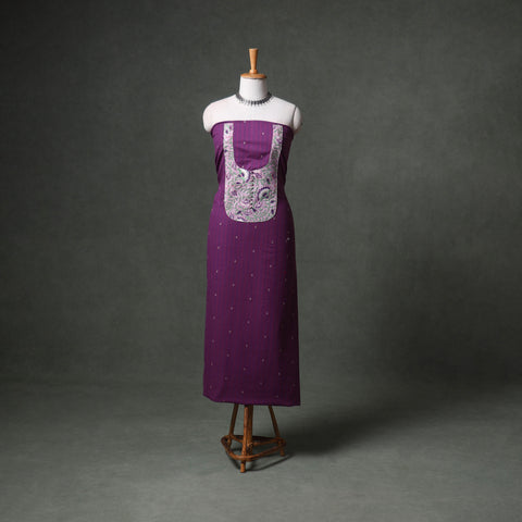 Patchwork Jacquard Buti Cotton Unstitched Kurta Material (2.5M) 104