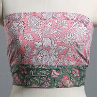 Pink - Block Printed Cotton Blouse Piece 25