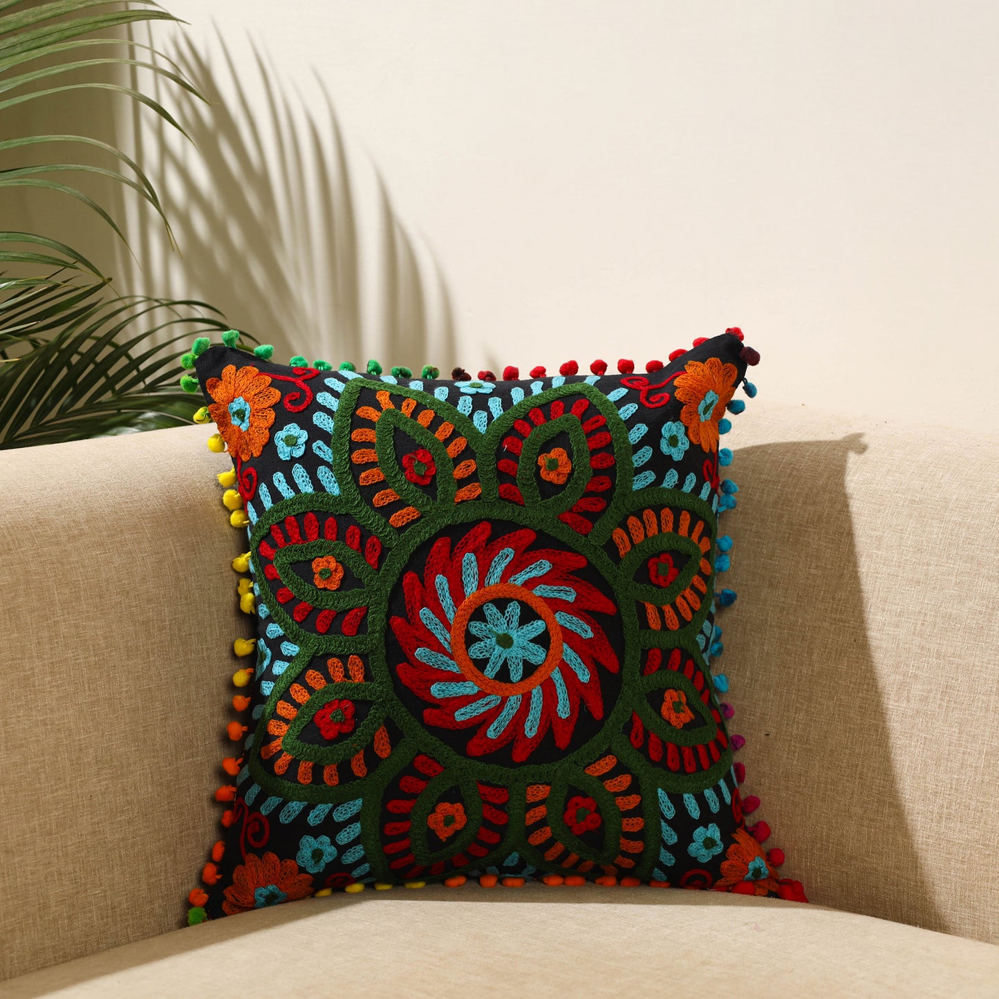 Suzani Embroidery Cushion Cover