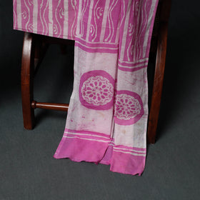 Kutch Hand Block Batik Print Cotton 3pc Unstitched Dress Material Suit Set 49