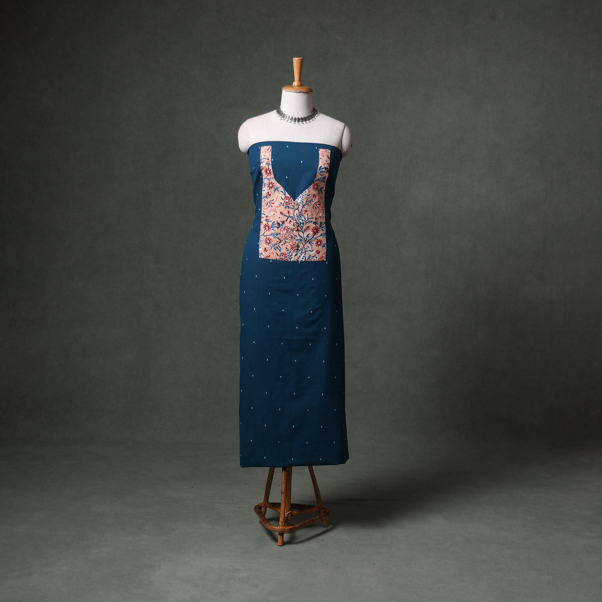 Patchwork Jacquard Buti Cotton Unstitched Kurta Material (2.5M) 107