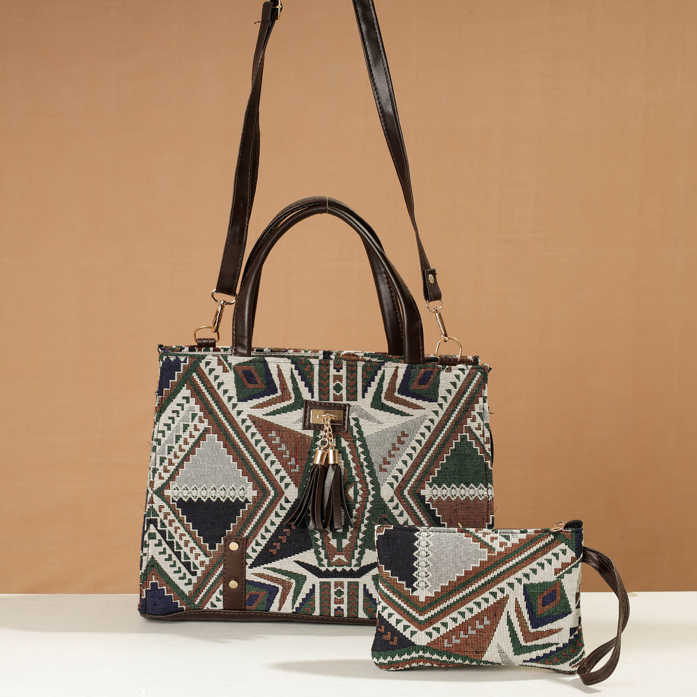 printed hand bag set