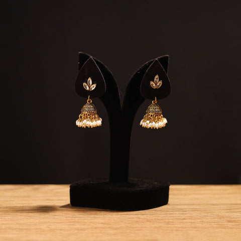 Zeeya Stone Work Fabart GS Jhumka Earrings