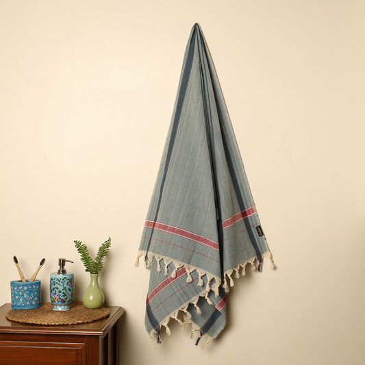 Green - Handloom Fine Cotton Plain Bath Towel 27