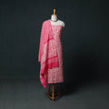 Kutch Hand Block Batik Print Cotton 3pc Unstitched Dress Material Suit Set 50