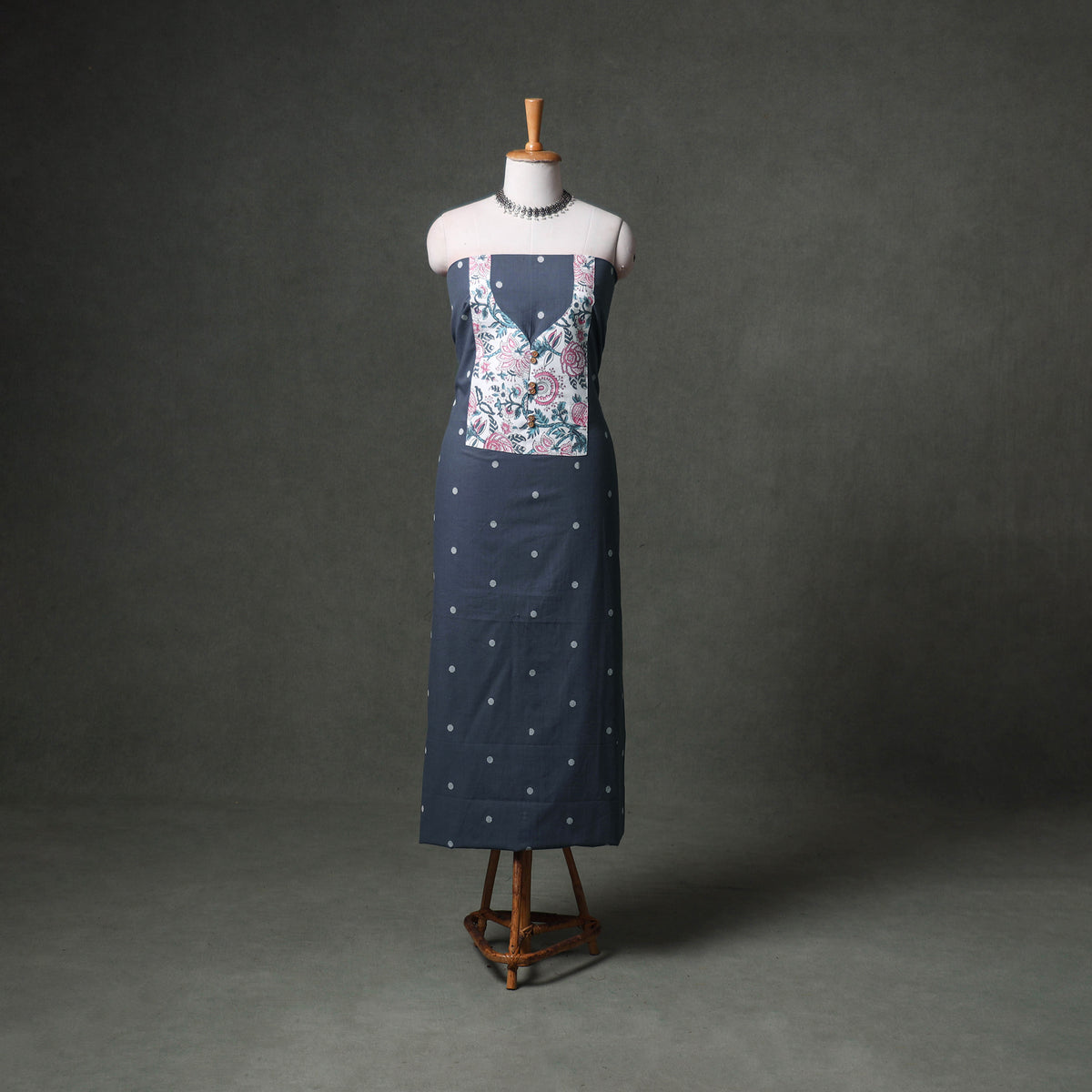 Patchwork Jacquard Buti Cotton Unstitched Kurta Material (2.5M) 110