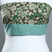 Green - Block Printed Cotton Kalamkari Blouse Piece 39