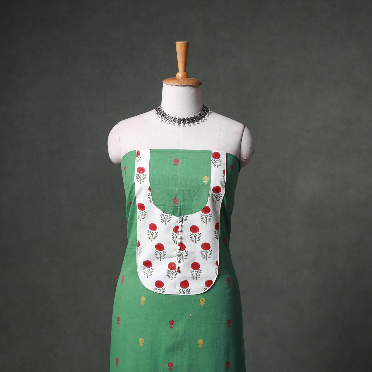 Patchwork Jacquard Buti Cotton Unstitched Kurta Material (2.5M) 111