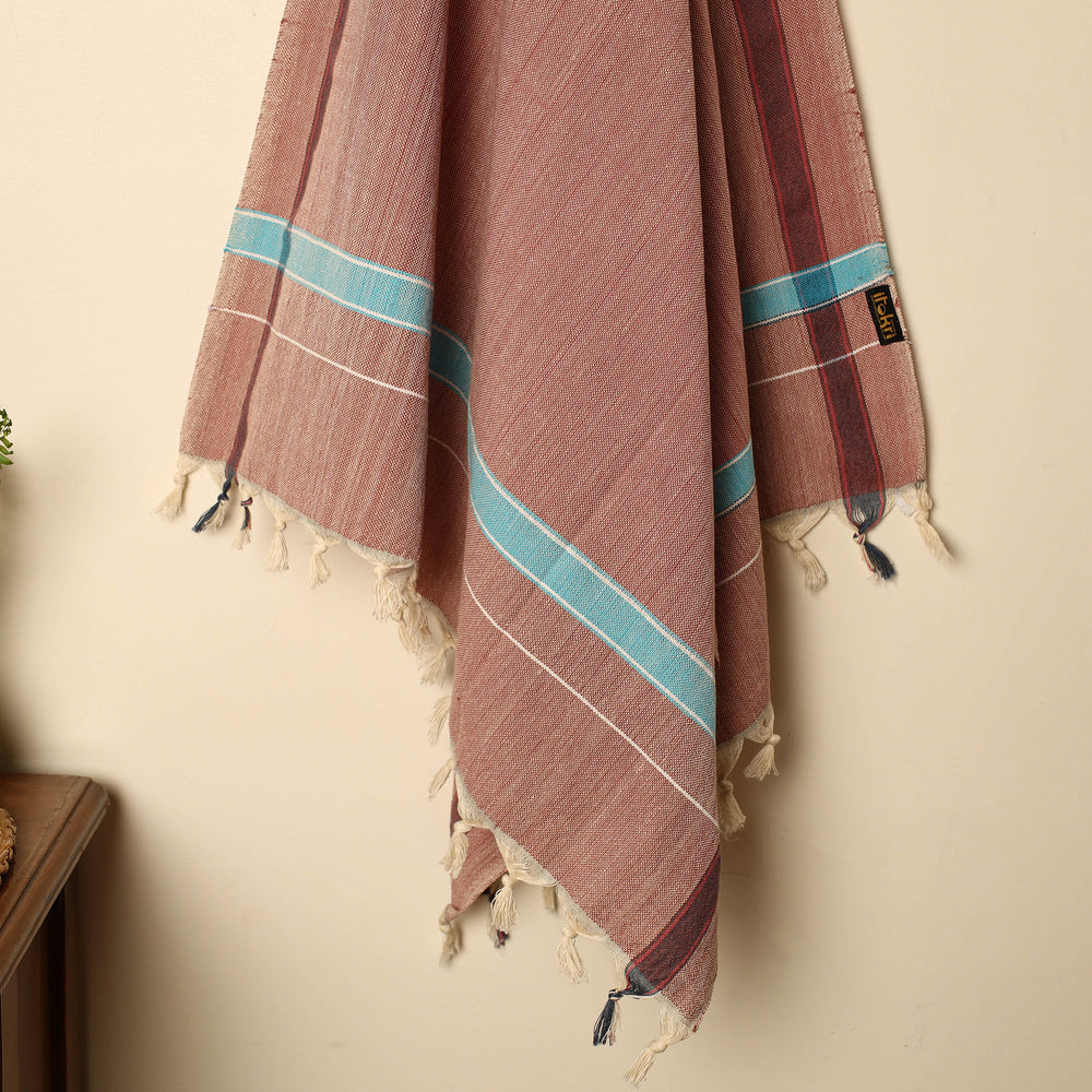 Brown - Handloom Fine Cotton Plain Bath Towel 31