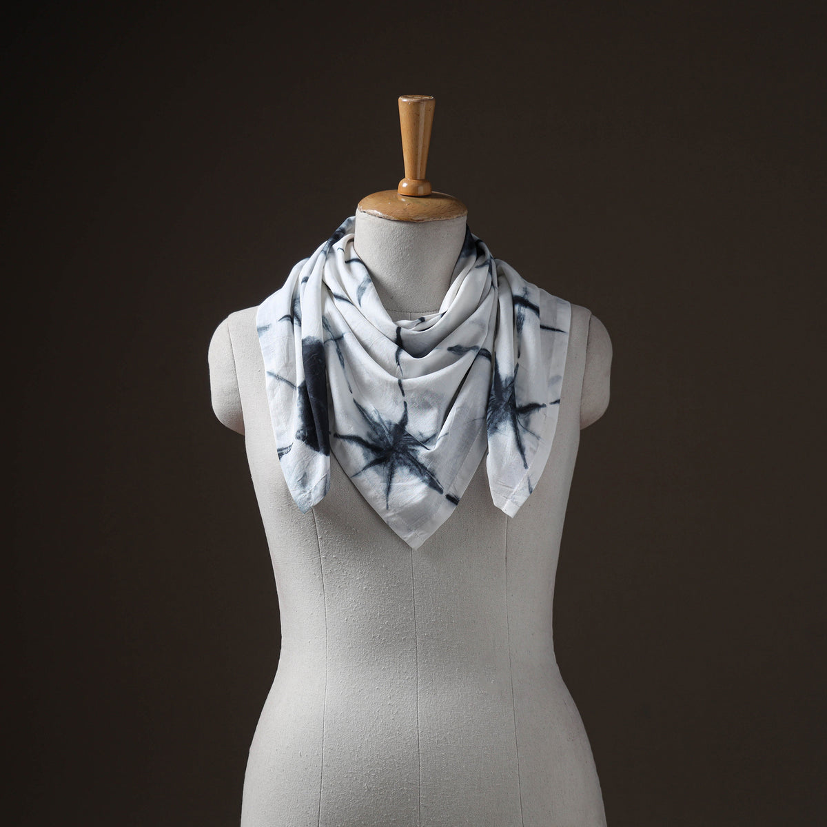 Pure Cotton Shibori Tie-Dye Scarf 09