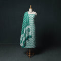 Kutch Hand Block Batik Print Cotton 3pc Unstitched Dress Material Suit Set 52