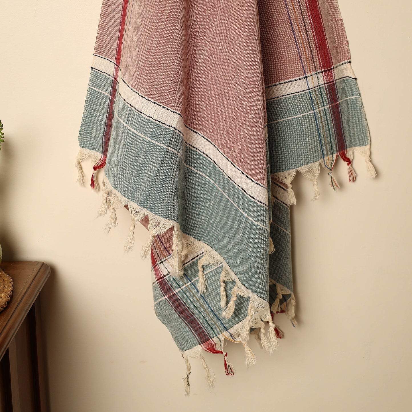 Brown - Handloom Fine Cotton Plain Bath Towel 32