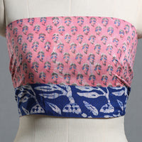 Pink - Block Printed Cotton Blouse Piece 54