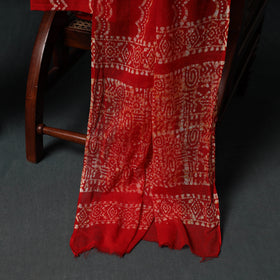 Kutch Hand Block Batik Print Cotton 3pc Unstitched Dress Material Suit Set 53