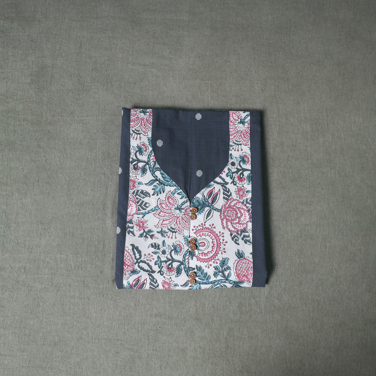 Patchwork Jacquard Buti Cotton Unstitched Kurta Material (2.5M) 110