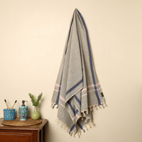 Grey - Handloom Fine Cotton Plain Bath Towel 36