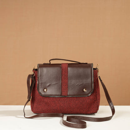 Brown - Handcrafted Printed Sling Bag