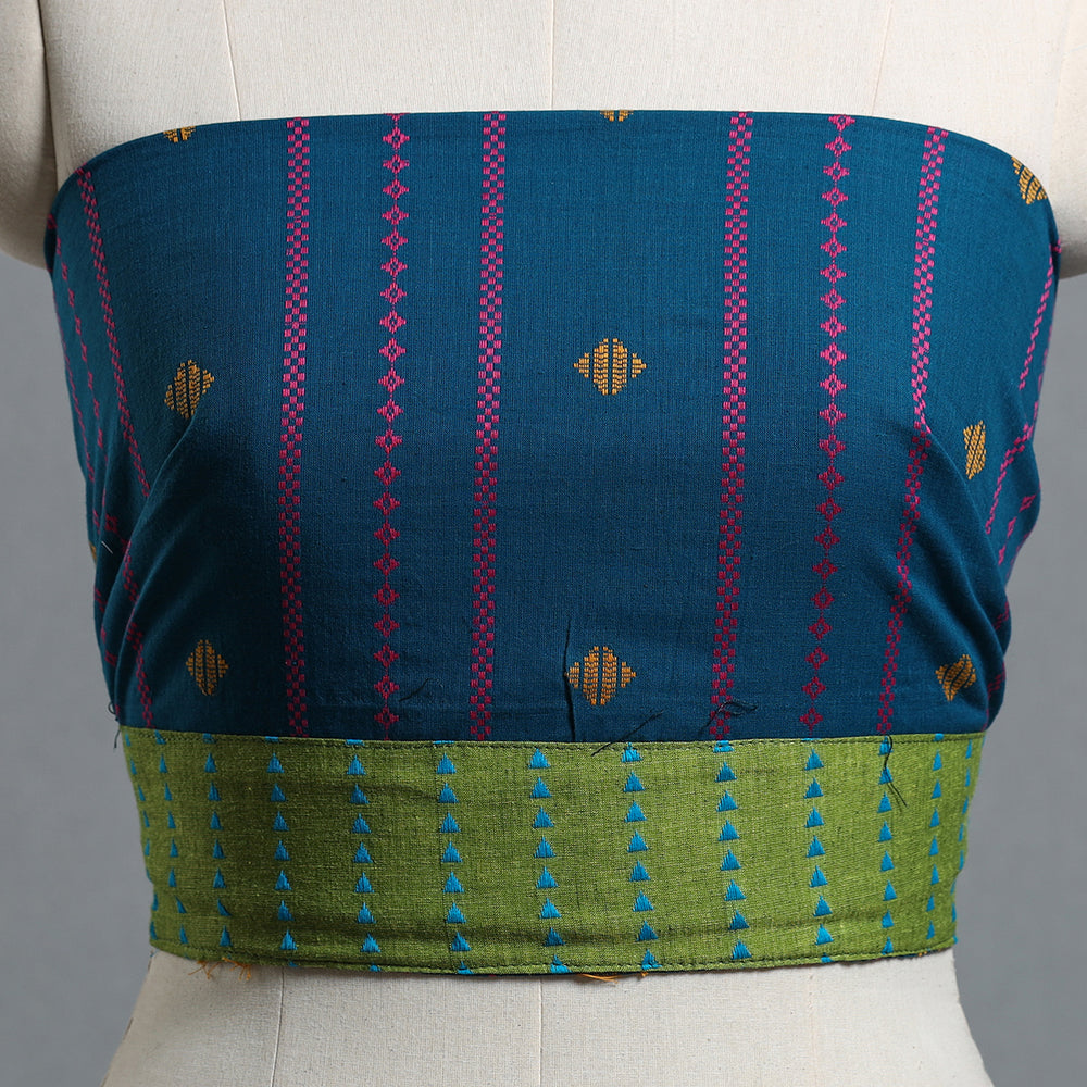 Blue - Jacquard Cotton Blouse Piece 63