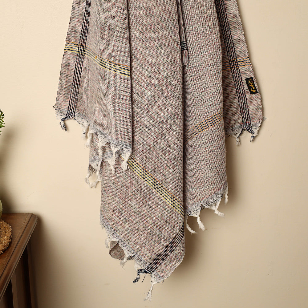 Beige - Handloom Fine Cotton Plain Bath Towel 38