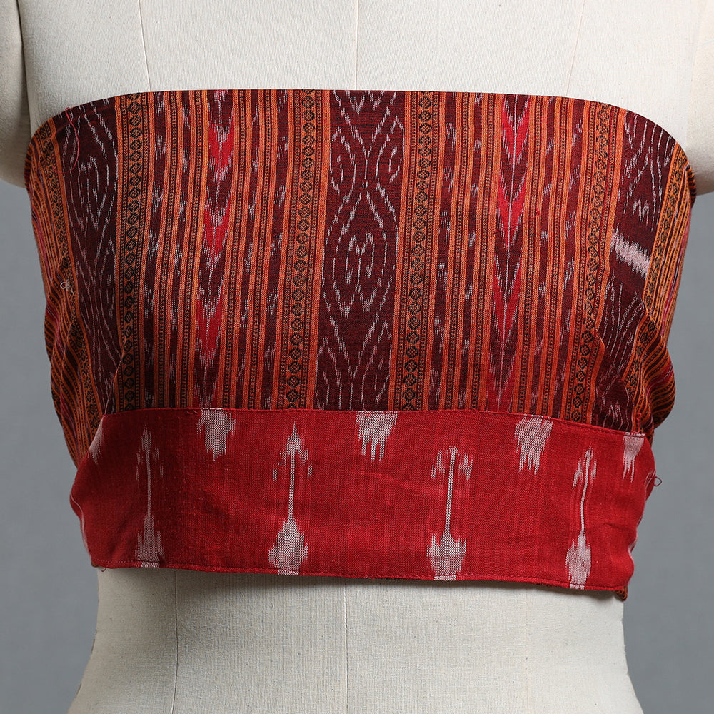 Orange - Ikat Cotton Blouse Piece 65