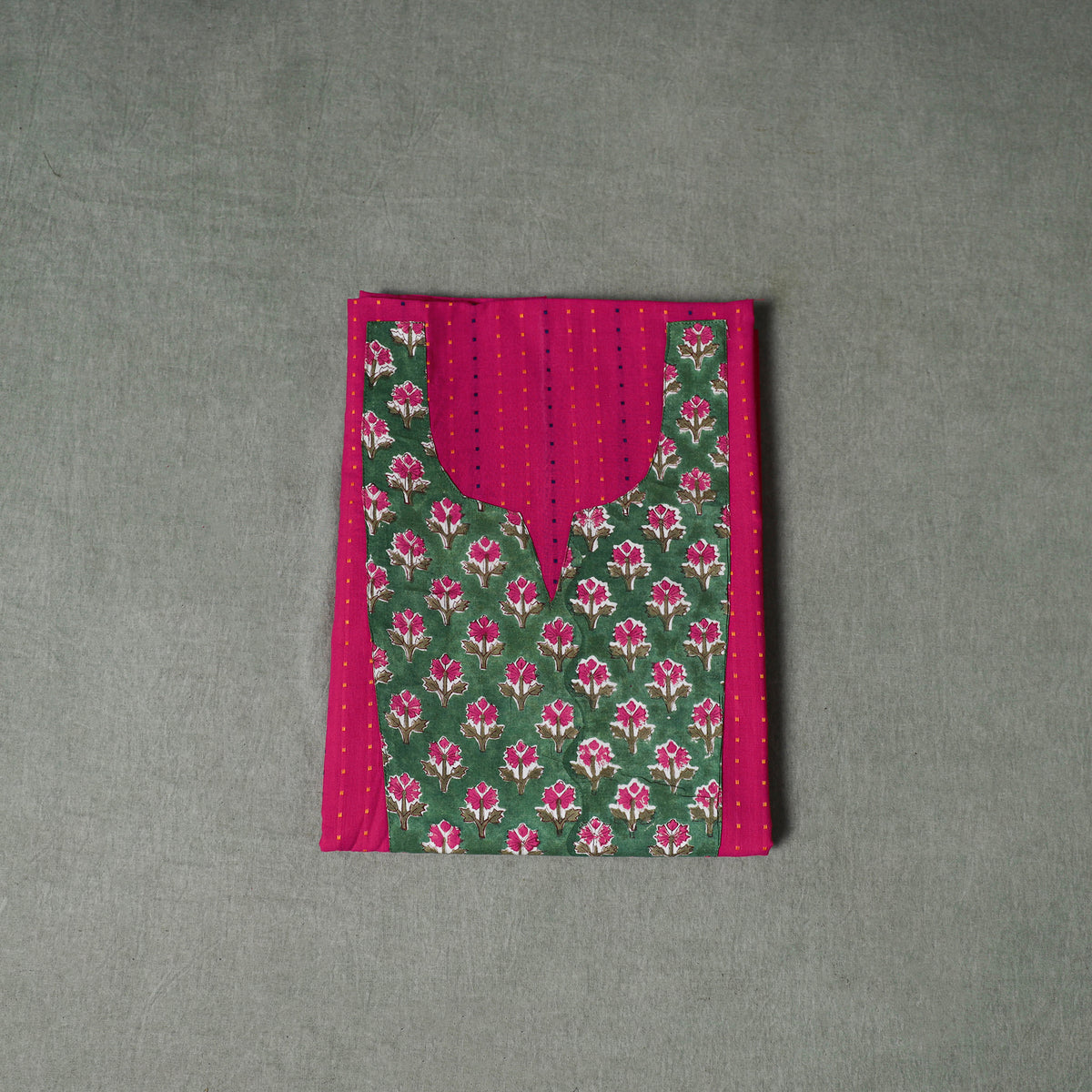 Patchwork Jacquard Buti Cotton Unstitched Kurta Material (2.5M) 100