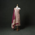 Pure Handloom Tussar Silk Hand Block Print Unstitched Dress Material: Kurta with Dupatta 08