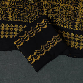 Kutch Hand Block Batik Print Cotton 3pc Unstitched Dress Material Suit Set 55
