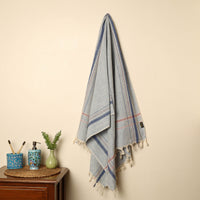 Grey - Handloom Fine Cotton Plain Bath Towel 41