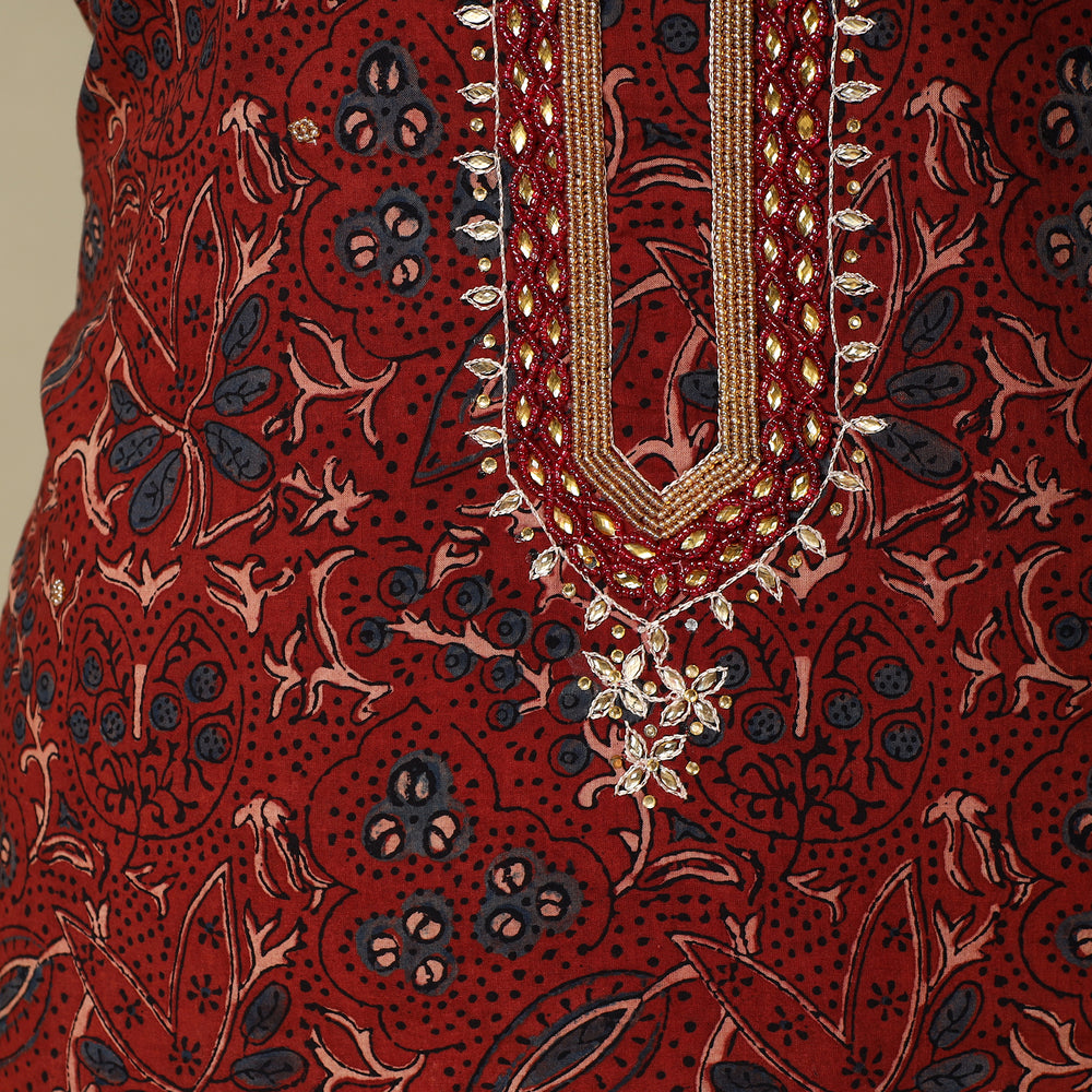 ajrakh kurta material