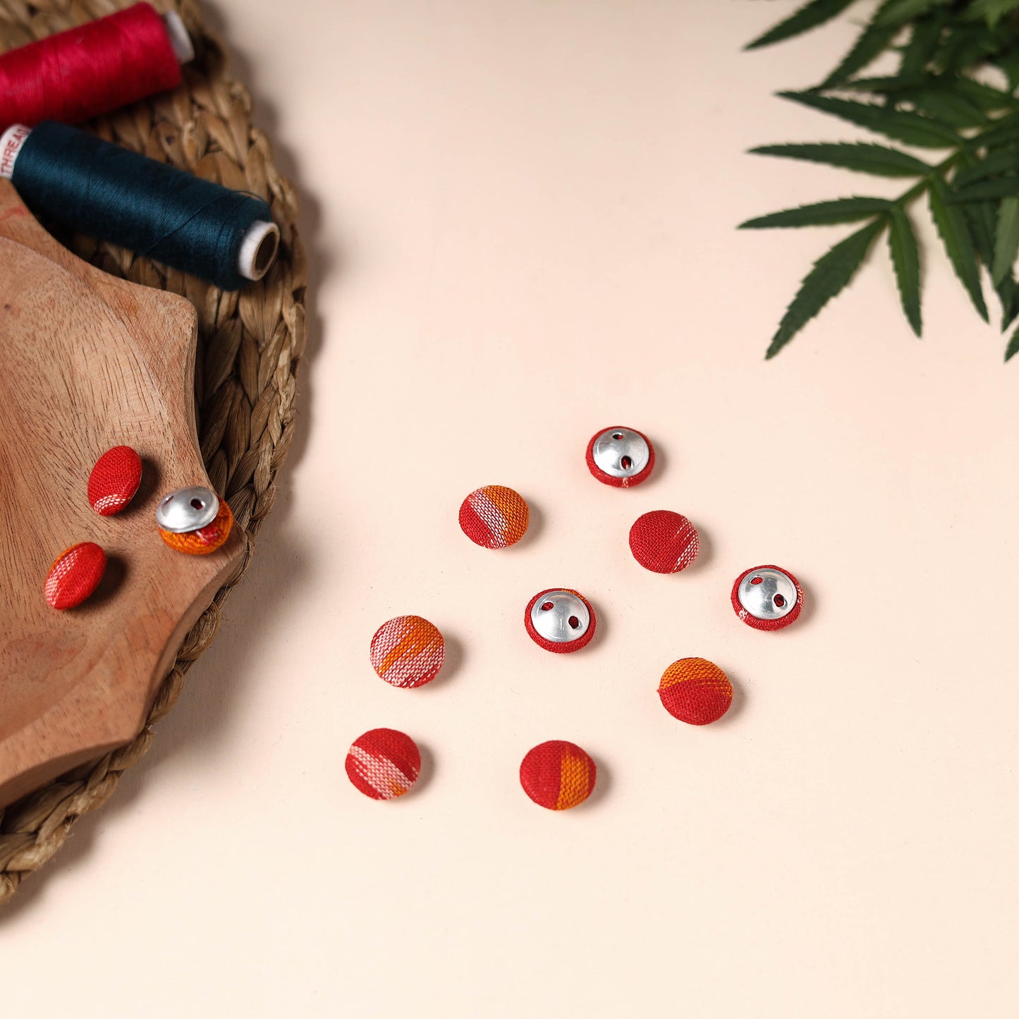  Buttonbaaz Handmade Fabric Button Small 