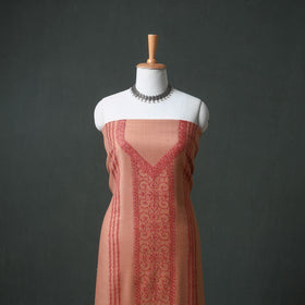 Kashmiri Sozni Hand Embroidered Pure Merino Wool Unstitched Dress Material: Kurta, Bottom with Dupatta 04