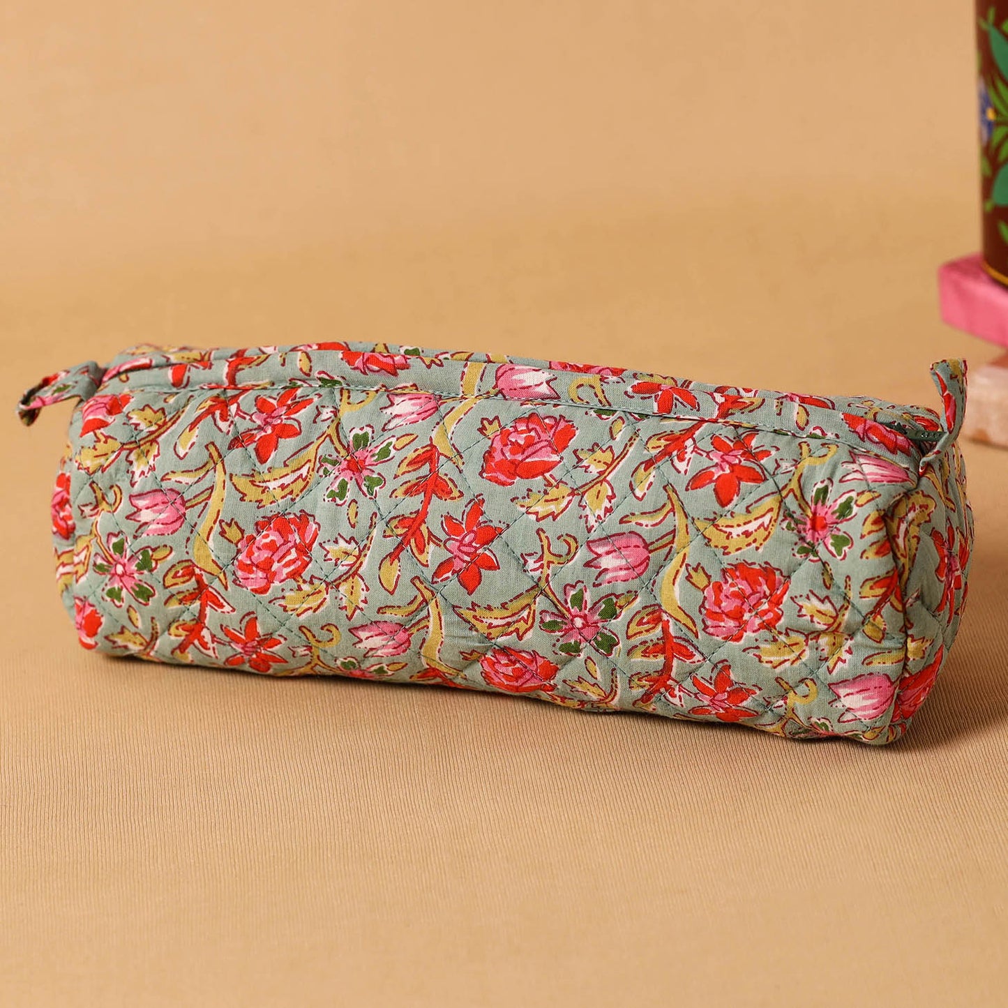 Multicolor Handmade Quilted Cotton Pencil Pouch