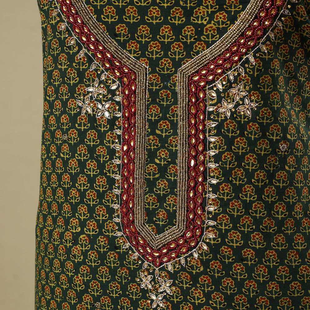 ajrakh kurta material