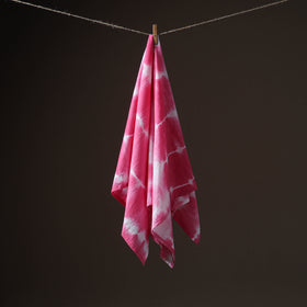 Pink - pure cotton shibori tie-dye scarf 30 - handcrafted