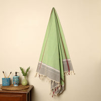 Green - Handloom Fine Cotton Plain Bath Towel 47